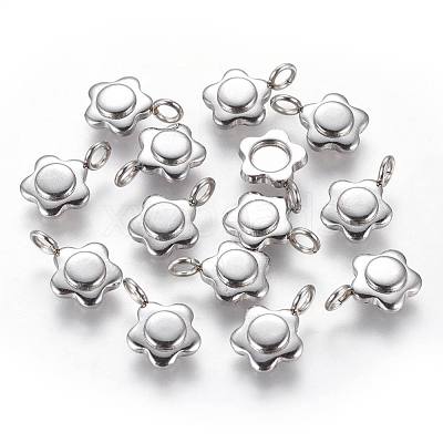 Non-Tarnish 304 Stainless Steel Pendant Cabochon Settings STAS-F222-019-1