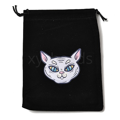 Rectangle Printed Velvet Cloth Packing Pouches ABAG-U006-03H-1