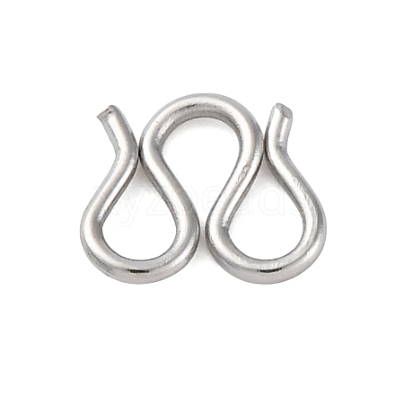 304 Stainless Steel S-Hook Clasps STAS-Z048-06P-02-1