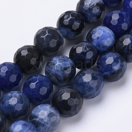 Natural Sodalite Beads Strands G-S281-07-6mm-1