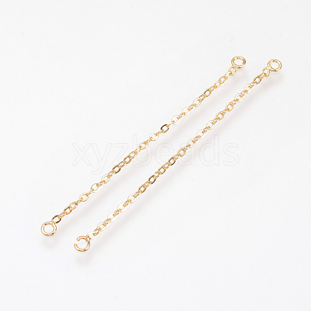 Brass Chain Links connectors KK-Q735-162G-1