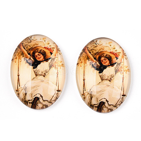 Glass Cabochons GGLA-T004-01-S-1