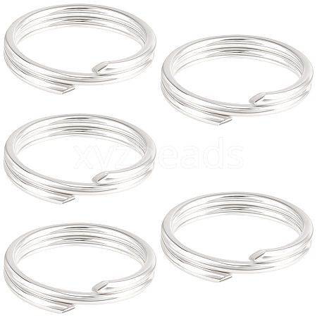 5Pcs 925 Sterling Silver Split Jump Rings STER-BBC0009-45C-1