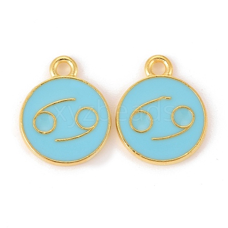 Alloy Enamel Pendants ENAM-S124-01B-16D-1