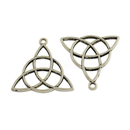 Tibetan Style Alloy Pendants TIBEP-19367-AS-RS-1