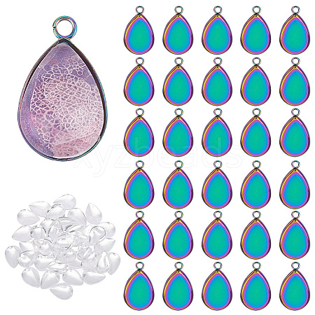   DIY Blank Teardrop Pendant Making Kits DIY-PH0021-48-1