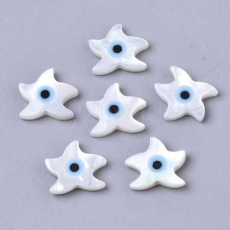 Natural White Shell Mother of Pearl Shell Beads SSHEL-N034-47-1