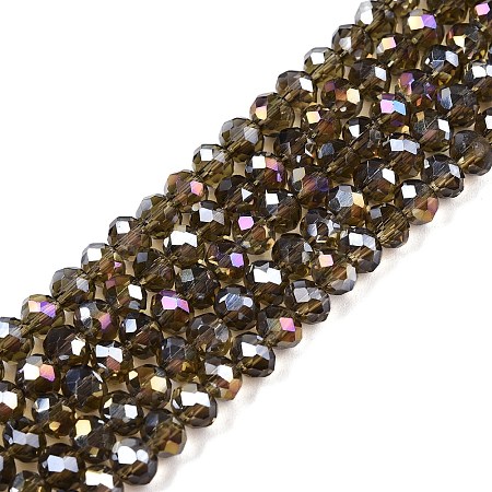 Electroplate Glass Beads Strands EGLA-A034-T6mm-B19-1