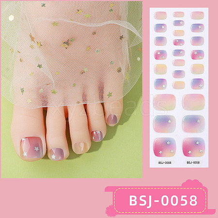 Nail Art Full Cover Toe Nail Stickers MRMJ-YWC0001-BSJ-0058-1