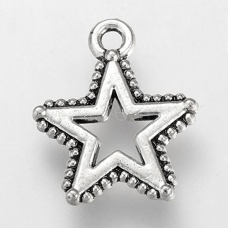 Tibetan Style Alloy Charms X-TIBE-S310-028AS-LF-1