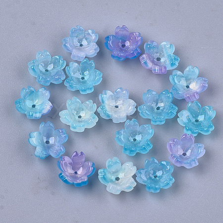 Cellulose Acetate(Resin) Bead Caps KK-S161-03F-1