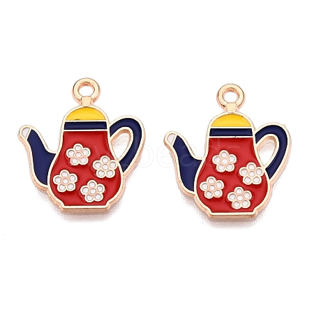 Alloy Enamel Pendants X-ENAM-T020-46-RS-1