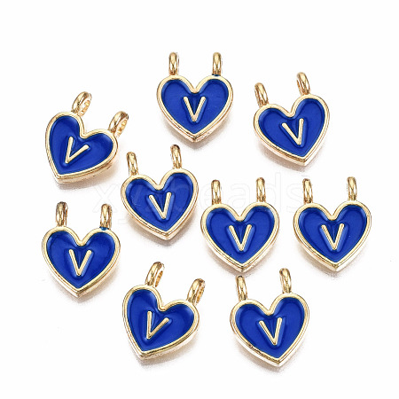 Alloy Enamel Charms X-ENAM-T012-02V-RS-1