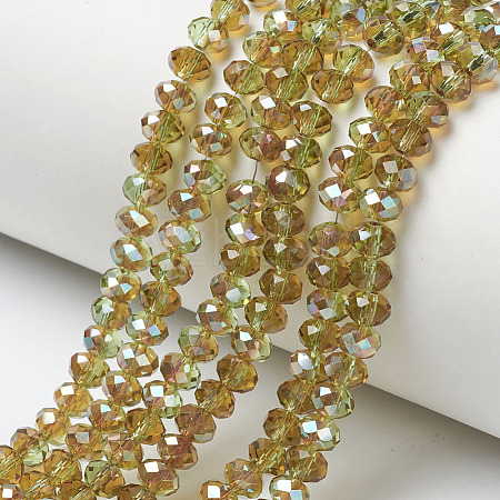 Electroplate Glass Beads Strands EGLA-A034-T4mm-J02-1