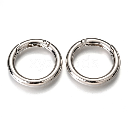 Zinc Alloy Spring Gate Rings PALLOY-C100-01P-02-1