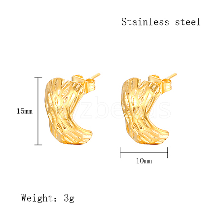 304 Stainless Steel Stud Earrings MX8360-1-1