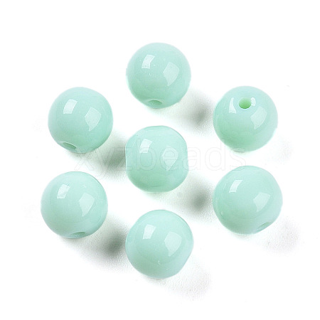 Opaque Solid Color Glass Beads LS-GLAA-N007-8mm-A12-1