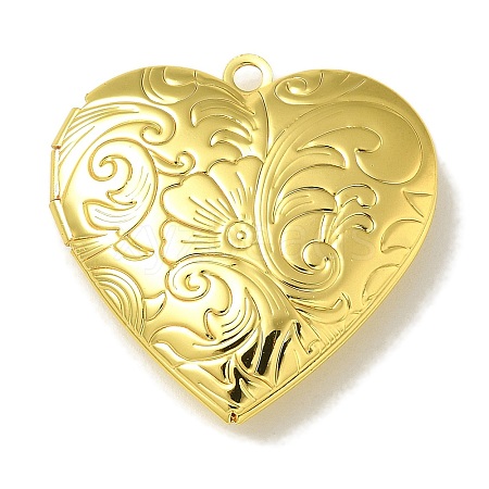 Brass Locket Pendants KK-Q019-05G-1