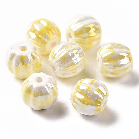 Handmade Pearlized Porcelain Beads X1-PORC-G010-02A-1