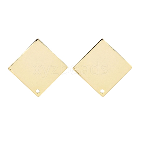 Brass Stud Earrings Findings EJEW-B063-04G-01-1