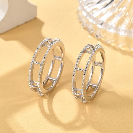 Original Design 925 Sterling Silver Loop Ring Settings FIND-Z078-01P-1