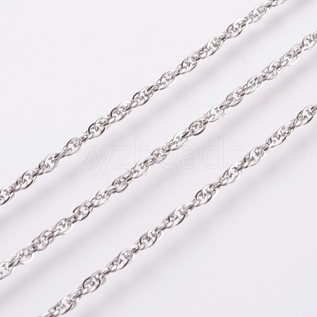 3.28 Feet 304 Stainless Steel Rope Chains X-CHS-F003-05P-B-1