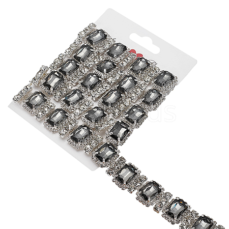1 Yard Rectangle Iron Rhinestone Strass Chains CH-FG0001-02A-1