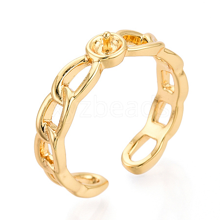 Brass Cup Peg Ring Settings KK-N274-32G-1