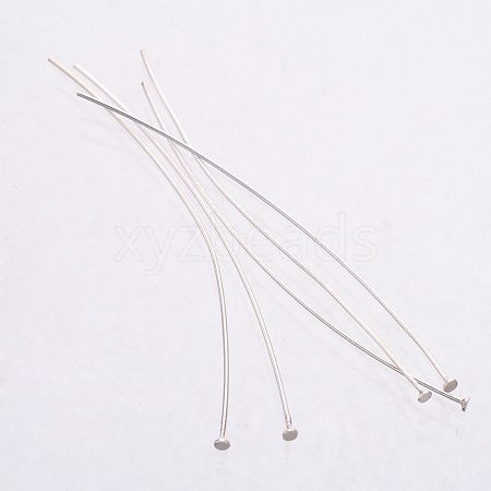 925 Sterling Silver Flat Head Pins STER-K017-50mm-S-1