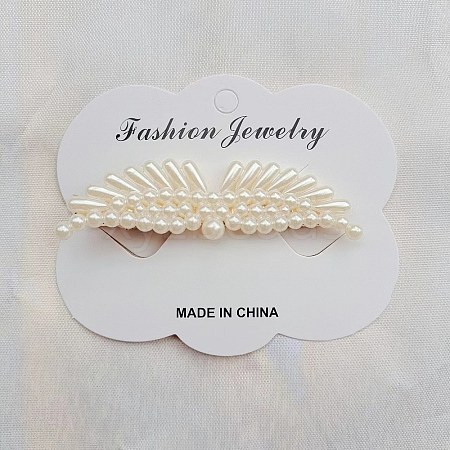 Imitation Pearl Alligator Hair Clips PW-WGA4327-04-1