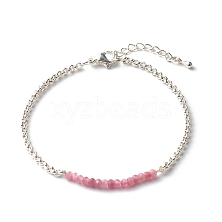 Natural Tourmaline Beaded Bracelets BJEW-JB06384-04-1