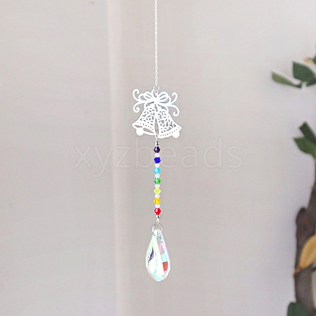 Christmas Theme Teardrop Glass Suncatchers PW-WG1AD42-04-1