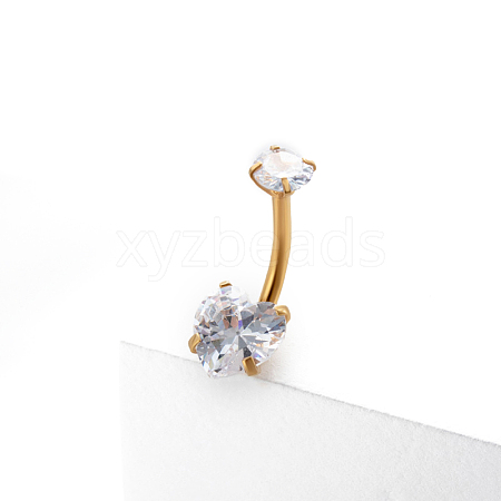 Clear Cubic Zirconia Belly Button Rings FS-WG81544-12-1