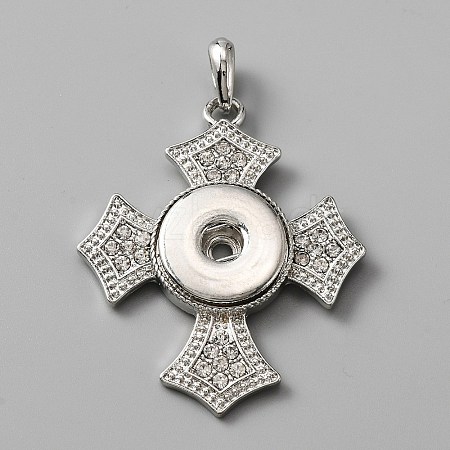Alloy Rhinestone Hang Snap Base Pendants FIND-WH0145-68A-1