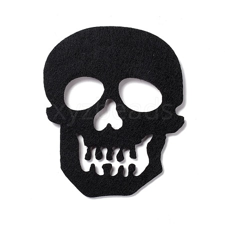 Wool Felt Skull Party Decorations AJEW-P101-02B-1