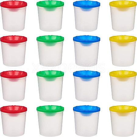 Children's No Spill Plastic Paint Cups AJEW-NB0001-73-1