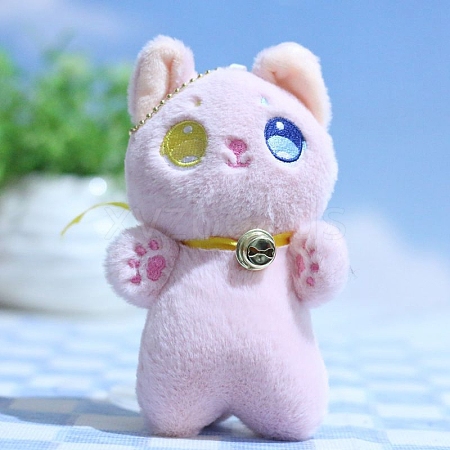 Cute Cloth Plush Bell Kitten Pendant Decorations PW-WG09BC4-01-1