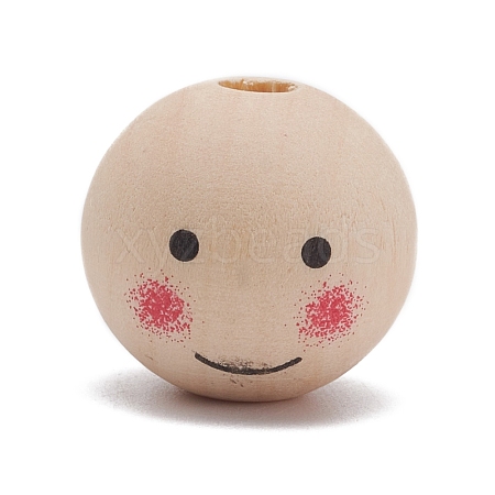 Wood European Beads WOOD-WH0022-03B-1