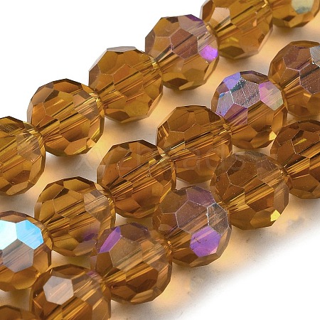 Electroplate Transparent Glass Beads Strands EGLA-A035-T10mm-L04-1