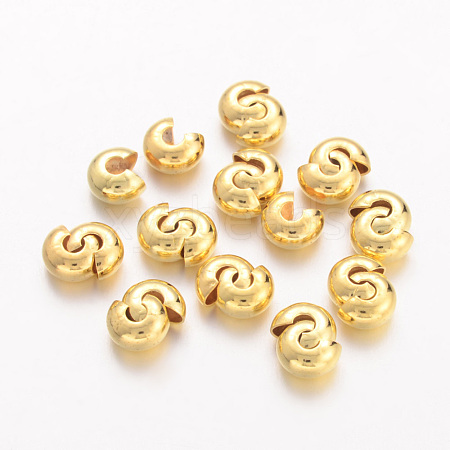 Brass Crimp Beads Covers EC266-2G-1