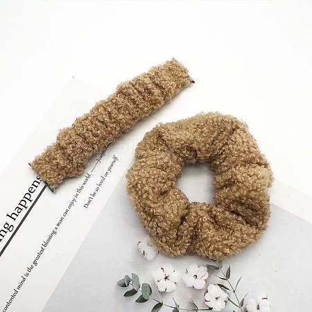 Plush Hairband and Watch Band For iWatch Series 7 Winter limit Smart Watches Size 38mm/41mm/40mm COHT-PW0001-07A-12-1