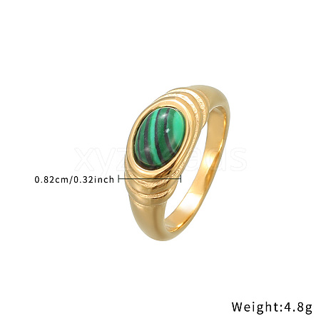 Synthetic Turquoise Oval Finger Ring ZM2991-6-1