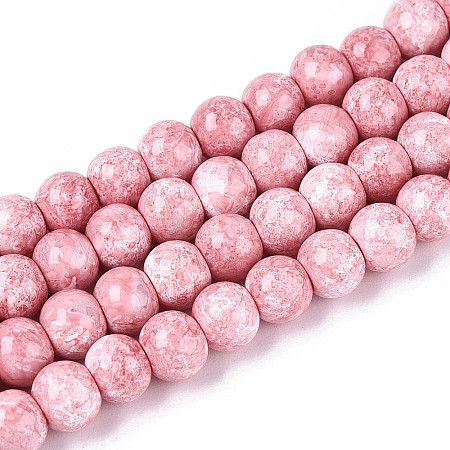 Baking Paint Glass Beads Strands DGLA-N016-6mm-02-1