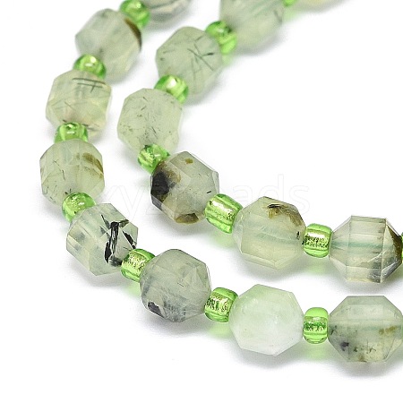 Natural Prehnite Beads Strands G-O201B-19-1