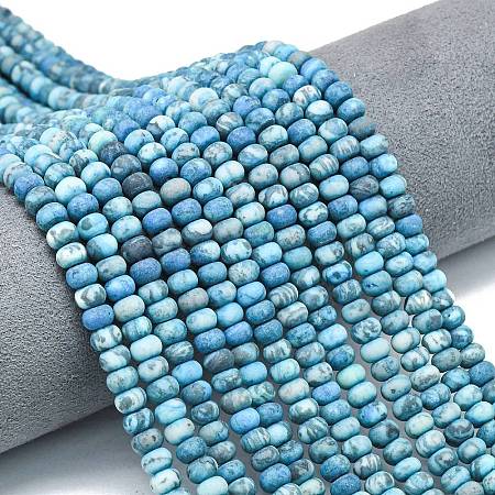 Dyed Natural Map Stone Beads Strands G-P575-A21-6x4mm-02-1