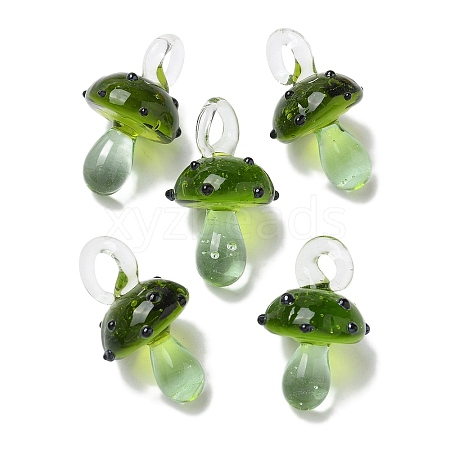 Handmade Lampwork Pendants LAMP-M021-01R-1