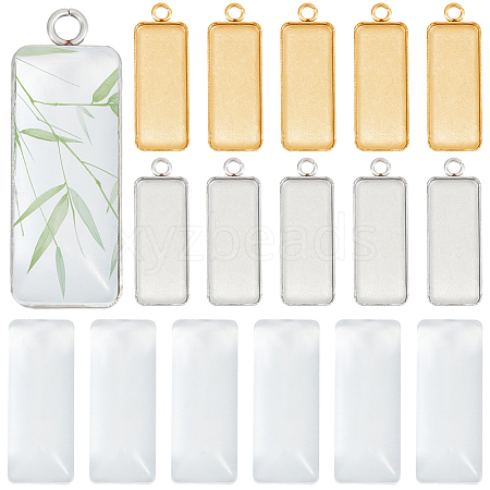 DIY Rectangle Pendant Making Kits DIY-SC0033-97-1
