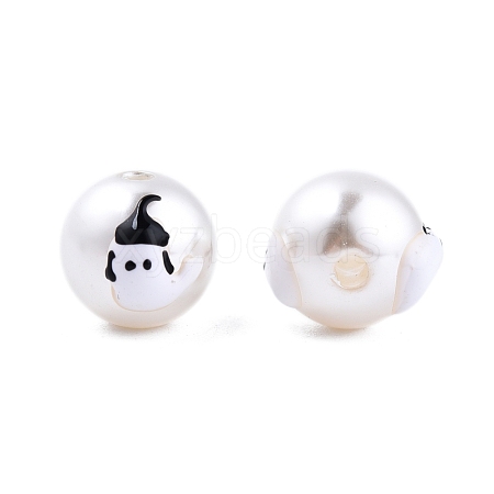 Halloween Opaque ABS Plastic Imitation Pearl Enamel Beads KY-G020-01I-1