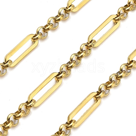 Ion Plating(IP) 304 Stainless Steel Oval Link Chains CHS-G039-13G-1