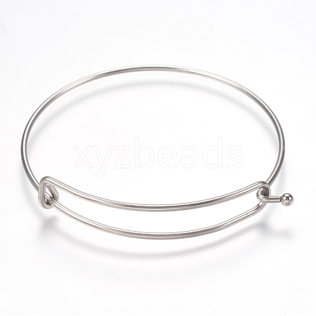 Tarnish Resistant Adjustable 304 Stainless Steel Expandable Bangle Making STAS-I081-01P-1